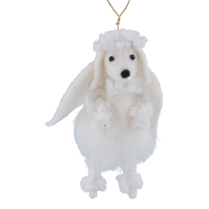 Gisela Graham Gisela Graham White Poodle w/ Wings